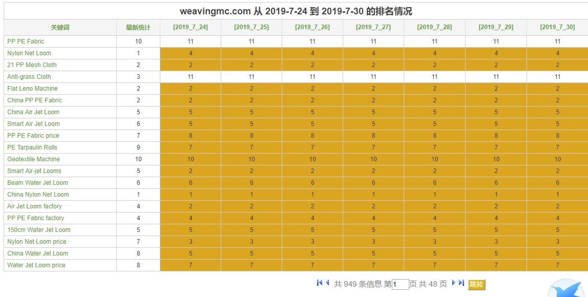 二、关键词排名统计